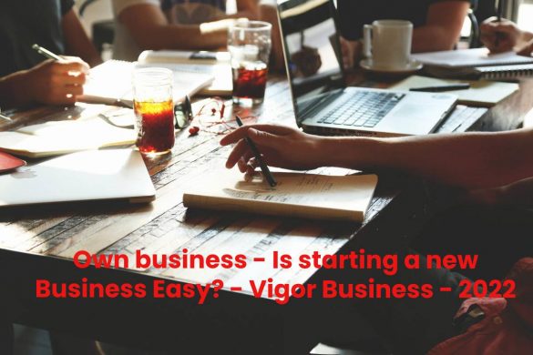 Own business - Is starting a new Business Easy? - Vigor Business - 2022
